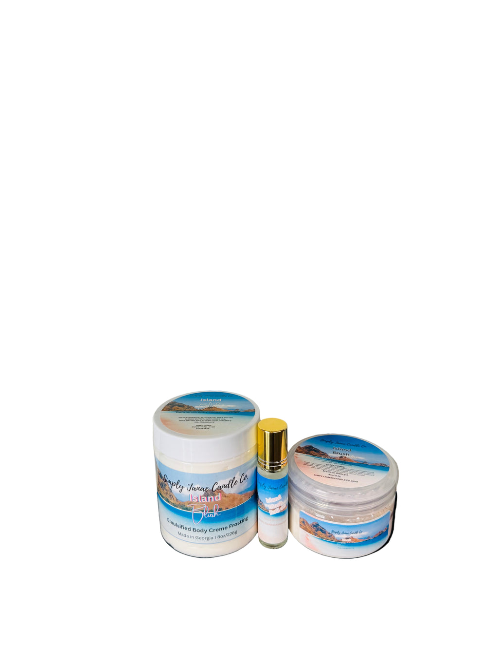 (New)Pamper Me Trio Body Care Set Emulsified Body Creme Frosting, Roll On Body Oil, Dusting Powder