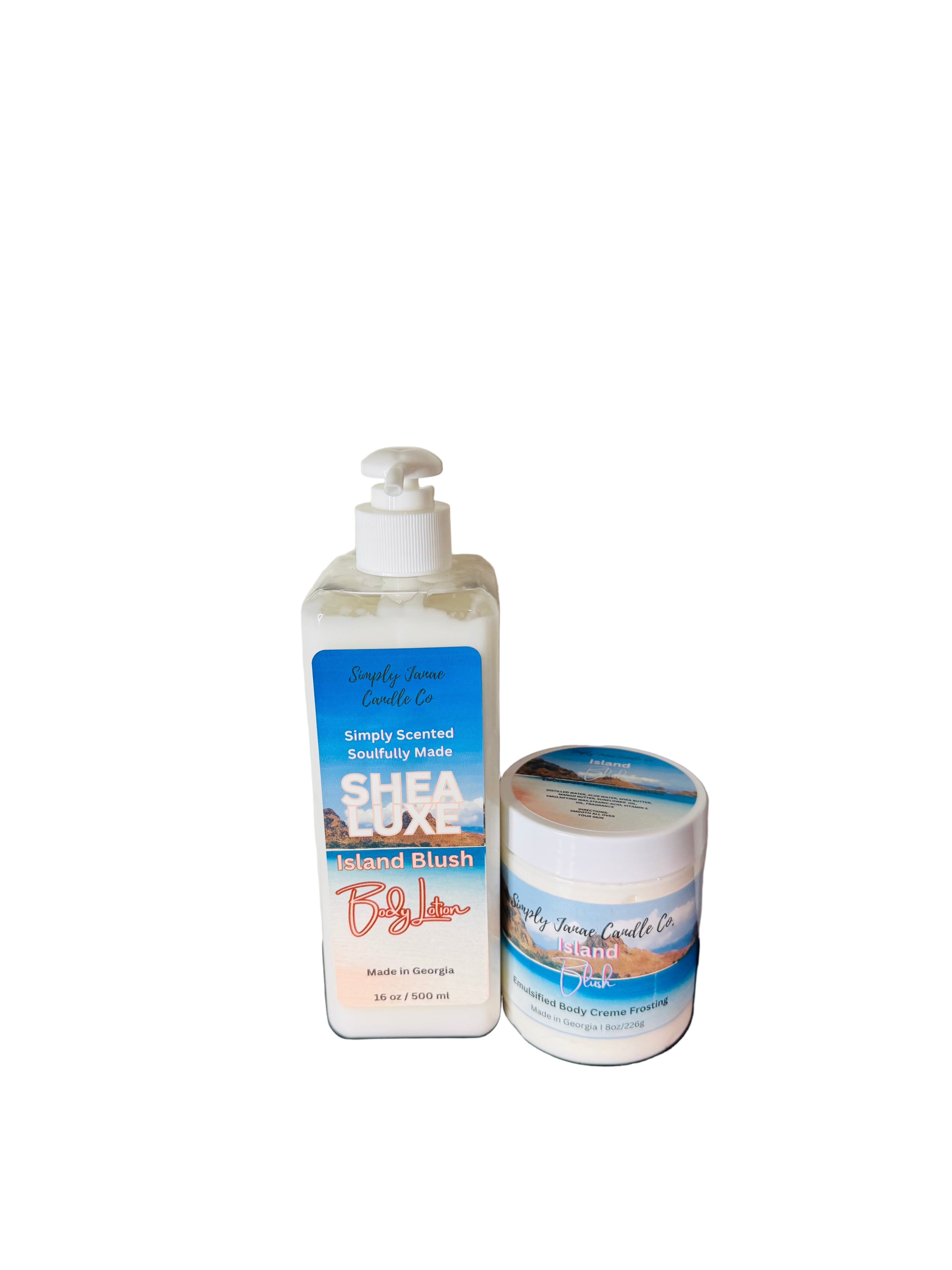 (New)Pamper Me Bundle Body Care Set Shea Luxe Body Lotion, Emulsifying Body Creme Frosting