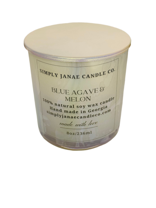Blue Agave & Melon Wood Wick Candle